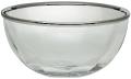 Glass bowl with rim in silver plated - Ercuis